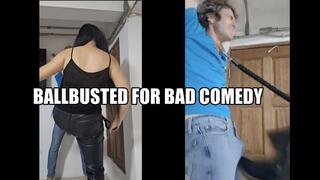 Ballbusted for Bad Comedy: Queen Nana Chains Me to the Wall and Makes Me Tell Jokes