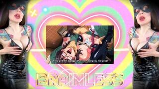 I will make you become a pregnant, brainless , ahegao hucow ! - BUNNY MASK , PVC