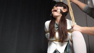 A gag was put in the girl's mouth and she struggled continuously.