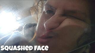 Squashed Face on Glass Table - Deformed Face Play POV
