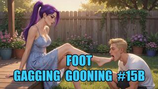 Foot Gagging Gooning #15B: Toe-Shoving Trance (Animated)