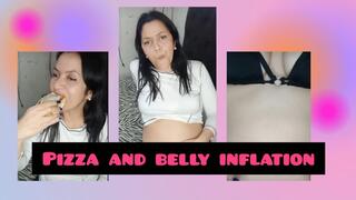 I ate so much pizza my stomach exploded from bloating. ? Flour makes my belly huge and hard, and I want you to see it up close while I rub it all over. This video is pure morbid fascination with how my body swells up and turns into a hot ball. Want