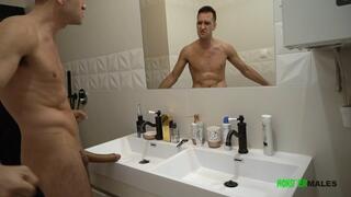 Big Dick Kai Taylor shaves jerks his massive dick shows off showers and cums a nice verbal load
