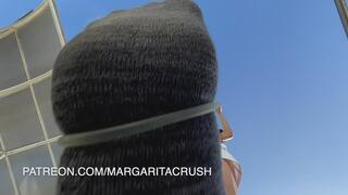 Slow Motion - POV: unaware giantess jumps rope in socks