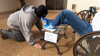 Blue Reebok Courtyard Shoe Shine