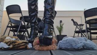 SMOKING BOOTS GODDESS DESTROYS TEDDY BEARS – Stomped, Burned & Torn Apart