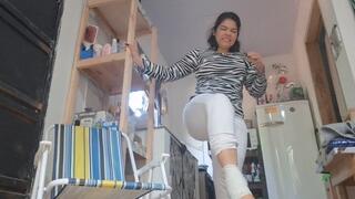 A somewhat tragic fall. It causes a sprain.