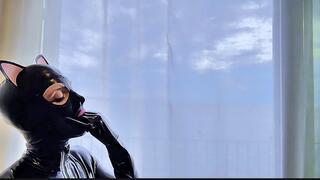 Latexdreamgirl as Latex Kitty full rubber catsuit teases you with ASMR and goofing audio