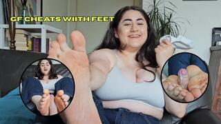 Horny Girlfriend Cheats With Her Feet