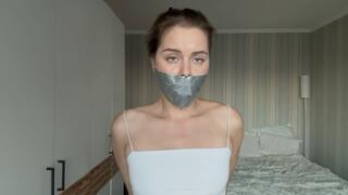 Selfie of Leya with a gag tape