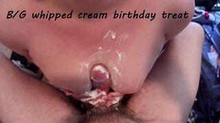 Boy Girl - whipped cream birthday treat