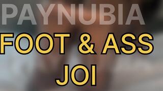 Oiled Ebony Goddess JOI: Worship My Feet and Pussy Before I Smother You