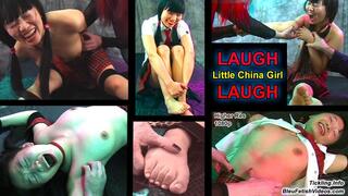 Laugh! China Girl, Laugh! - Sweet little Asian in School Girl outfit Tickled by Domina Skye and The Mystery Hands while she is bound and topless and laughs so much she can barely breath! 1080P