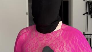 Pantyhose layering and crop spanking