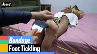 I use rope to tie him to the bed and tickle his feet (6)