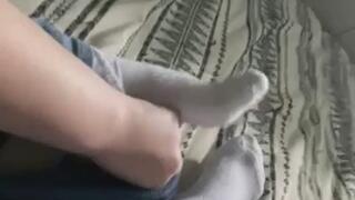 Showing off my toes and burping