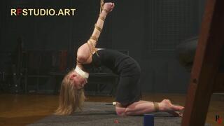 Mandy - Incredible Flexible Cutie in Extreme Kneeling Strappado Dice Game (UHD 4K MP4)