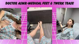 Goddess Day at the Doctor ASMR - Medical Gown Feet & Twerk Tease