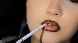 Slow Smoking 2 Sobranie Black with Dark Glossy Lips