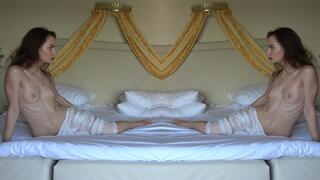 Tiny DICK HUMP this hotel bed - MASTURBATION HUMILIATION, HFO