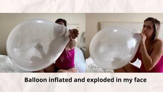 Balloon inflated and exploded in my face