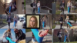 Alecia a Crutch in the Park (in HD 1920X1080)