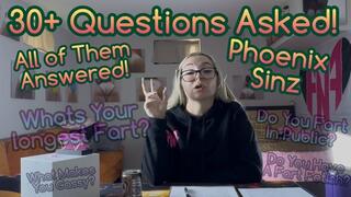 Answering 30+ Questions About Farting, While Farting on my Slaves Face! - Front Angle - Phoenix Sinz
