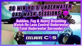 Scuba Gas Mask Girl: 5 Underwater Breath Play Sessions – Heavy Breathing, Foggy Masks & Total Surrender - 36 Min MOV HD