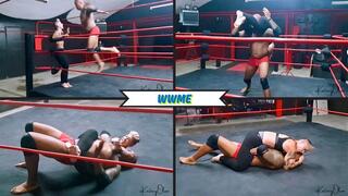 WWME - Kortney Olson Destroys Her Male Opponent In This Pro Wrestling Match - Her Muscle Domination Beats Out His Brawn As She Emerges The Victor - HD (WMV)