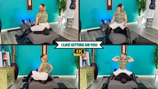 I Like Sitting on You - Amazon Goddess Rapture Uses Her ass To Crush Her Slave - Chest Sitting, Face Sitting, and Stomach Sitting Have Him Trapped Under Her 4K (WMV)