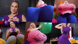 Blonde to Extremely Glamorous Hourglass Balloon Goddess