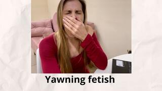 Yawning while working at home