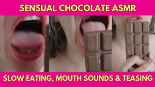 Sensual Chocolate ASMR Slow Eating, Mouth Sounds & Teasing
