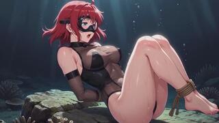 Solo Deep Sea Self-Bondage Breath Hold - Extreme Underwater Self Breath Play & Orgasms