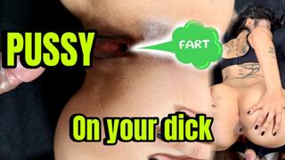 Soft little farts from a girl's vagina