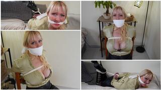 Victoria C Classic DID. Chair Bound, Gagged Then Hogtied Left To Struggle MP4 1080p