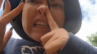 Here comes the Crazy Lady with the Loud Snot Noses !!