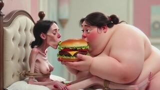 Extremely Skinny vs Massive SSBBW Feeding Session
