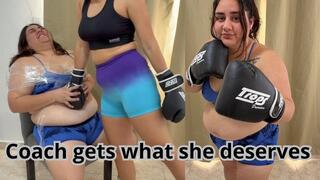 Boxing his tutor( The roles are reversed.