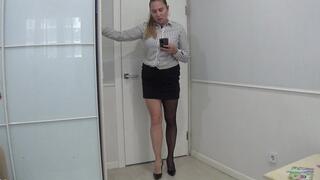 Slowly and sensual foot play and dipping in one shoe b
