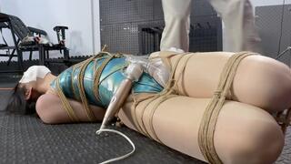 Stunning Sissy Extreme Tight Hogtie Self Rescue Attempt Gone Wrong