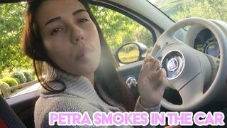 Petra smokes in the car - HD