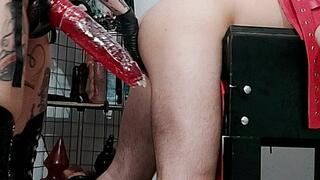BIG RED STRAPON SLAVE TRAINING