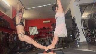 FetishNora: Triple trampling on the slave