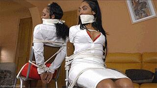 Klara, Jade, Zeena, Mila, Tamara & Courtney in: Cloth Gagged Compendium of Ladies in Trouble: Rope-Bound Captive Predicament Treasures! (WMV)