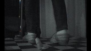 Tiny cock at the mercy of Tanja's merciless shoes - Cam 3