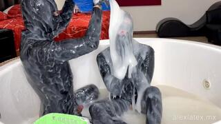 Playing in cum! With Gloomy Babe, Part 2