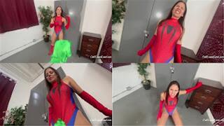 Futa Spidergirl BUSTED: POV fight leaves superheroine ball busted and begging to cum (hd)