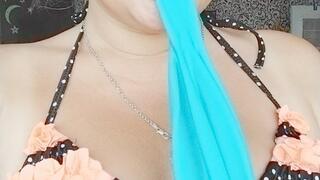 blow big blue balloon on beachball