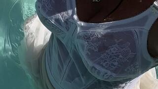 Underwater vintage lingerie mermaid